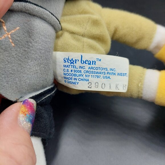 Vintage Disney Mattel Star Bean Jiminy Cricket 9" Plush Toy Doll - Picture 5 of 6